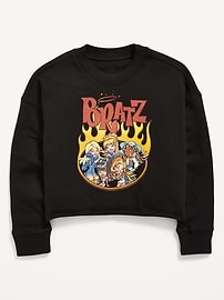 Image number 1 showing, Bratz™ Long-Sleeve Cropped Graphic T-Shirt for Girls