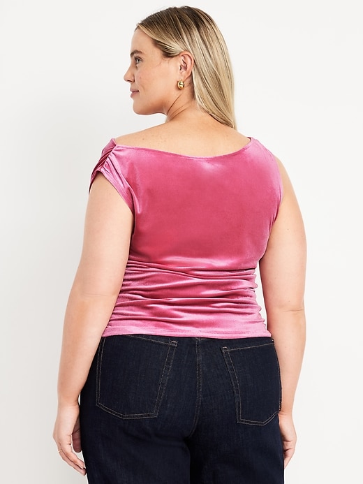 Image number 7 showing, Velvet Ruched Top
