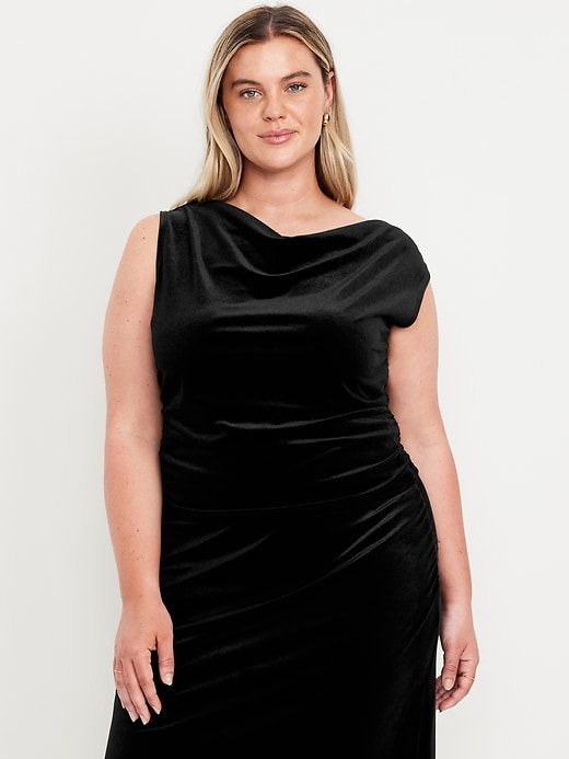 Image number 3 showing, Velvet Ruched Top
