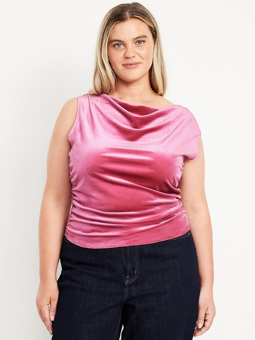 Image number 6 showing, Velvet Ruched Top