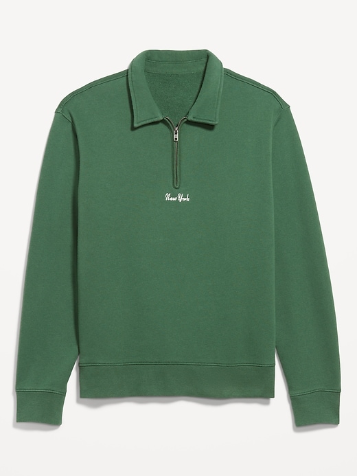 Image number 4 showing, Collared Graphic Fleece Pullover