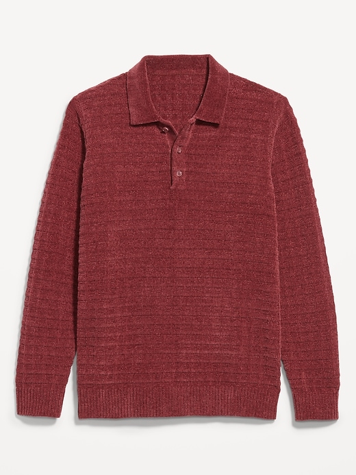 L'image numéro 4 présente Polo décontracté en tricot chenille