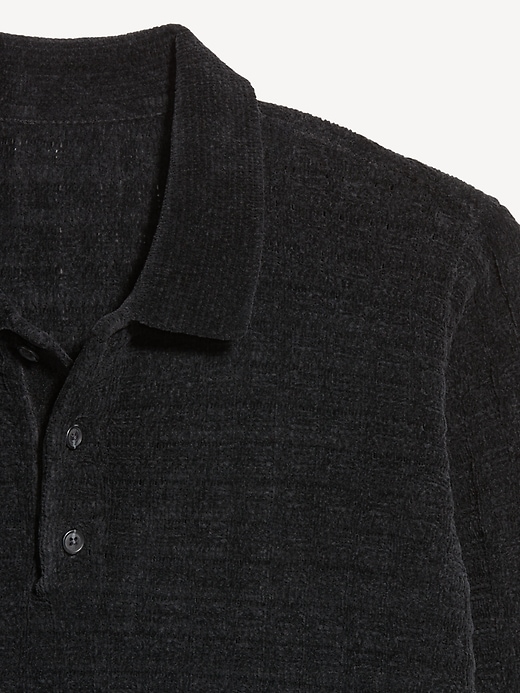 L'image numéro 5 présente Polo décontracté en tricot chenille