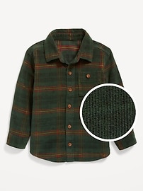 L'image numéro 1 présente Chemise à poche à manches longues en velours côtelé pour tout-petit garçon
