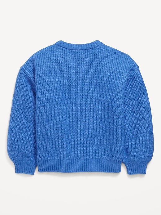 Image number 3 showing, SoSoft Oversized Textured Bows Sweater for Girls