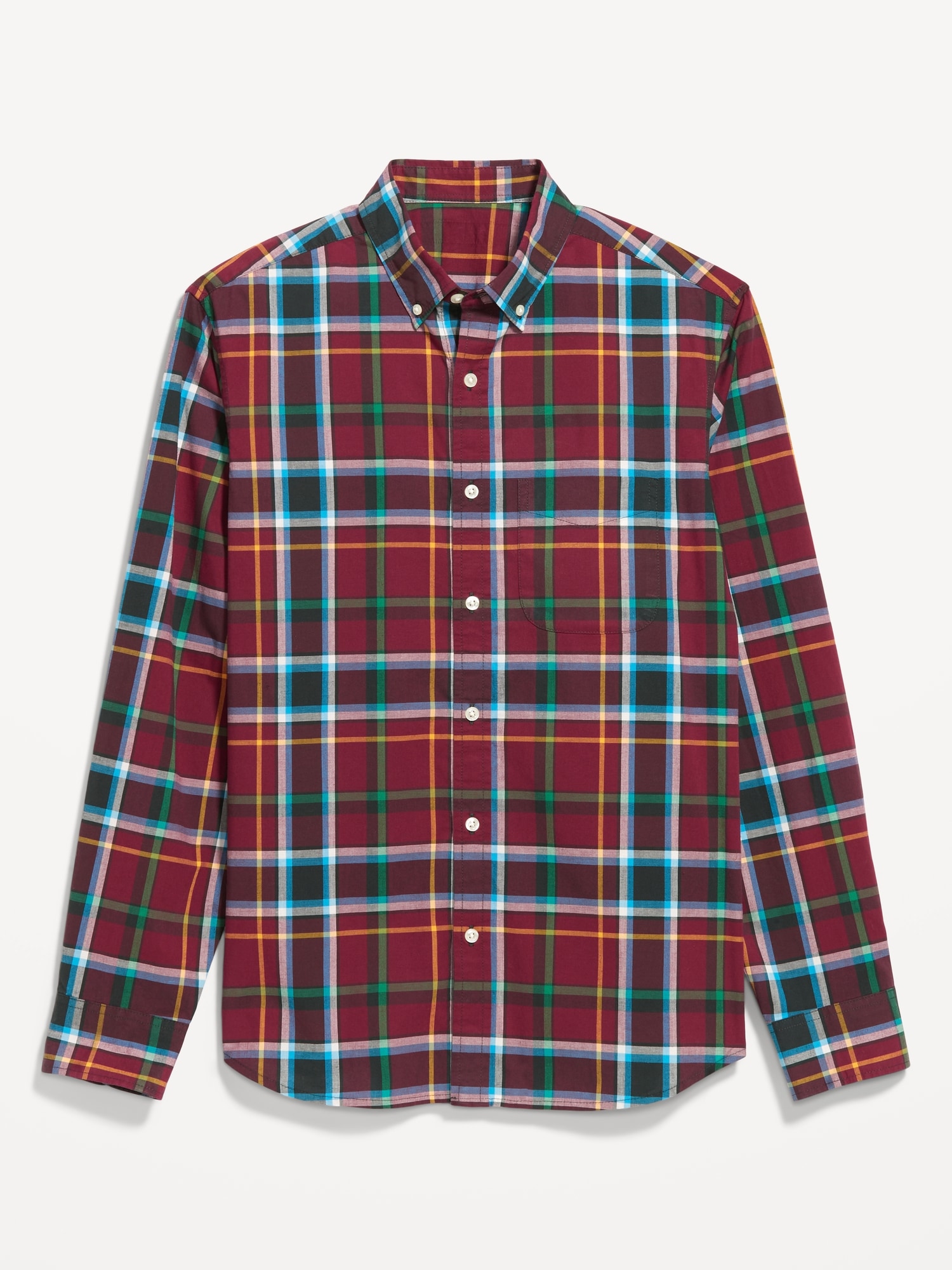 Classic Fit Everyday Plaid Poplin Shirt | Old Navy