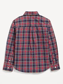 Image number 3 showing, Long-Sleeve Plaid Poplin Pocket Shirt for Boys