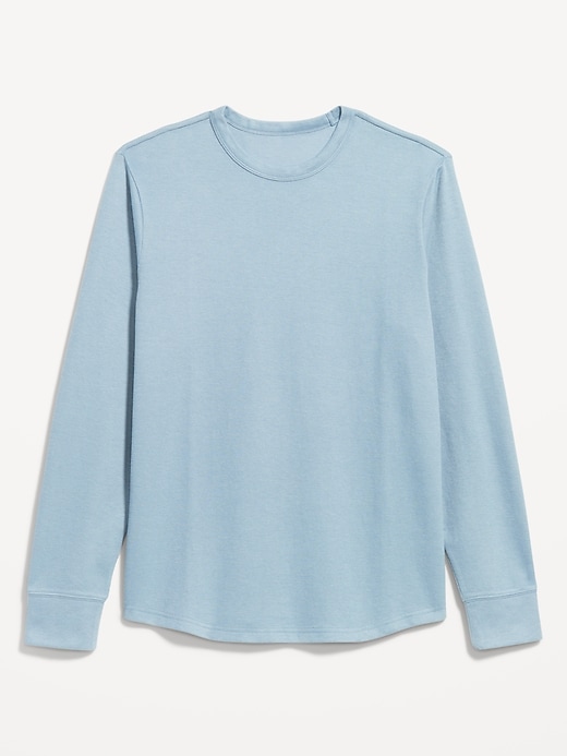 L'image numéro 4 présente T-shirt en tricot côtelé à manches longues