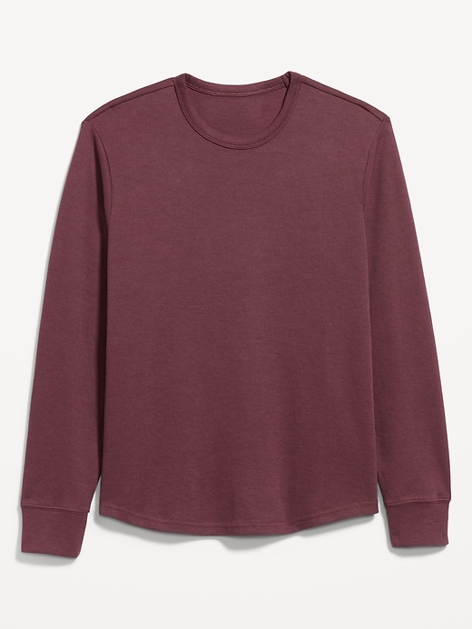L'image numéro 4 présente T-shirt en tricot côtelé à manches longues