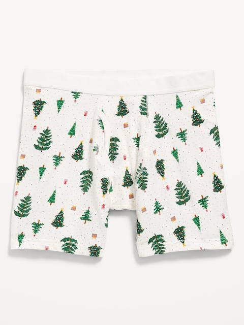 Caleçon boxeur ultra-doux, entrejambe de 16 cm - Arbres Verts