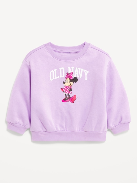 Chandail en coton ouaté à logo imprimé Minnie Mouse de Disney© pour toute-petite fille - Sauge