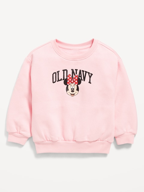 Chandail en coton ouaté à logo imprimé Minnie Mouse de Disney© pour toute-petite fille - Rose Pêche