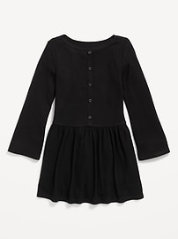 Image number 1 showing, Long-Sleeve Button-Front Fit and Flare Dress for Girls