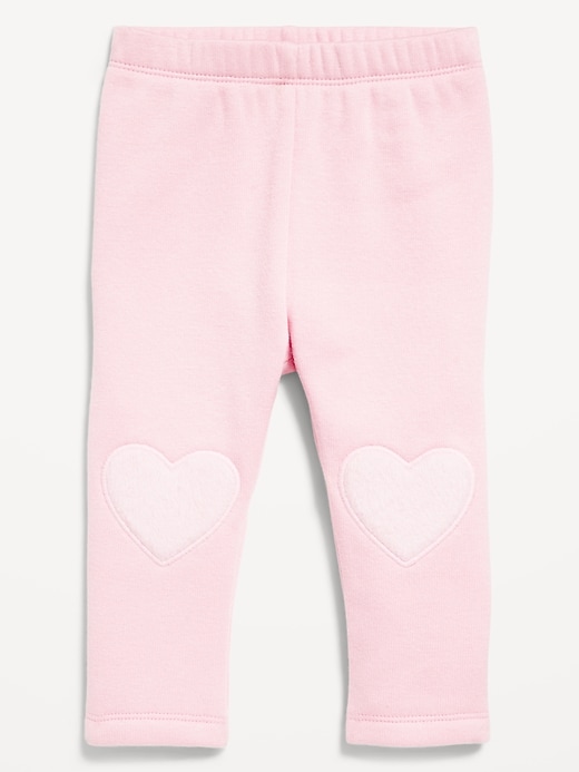 Image number 1 showing, Cozy-Lined Heart-Patch Leggings for Baby