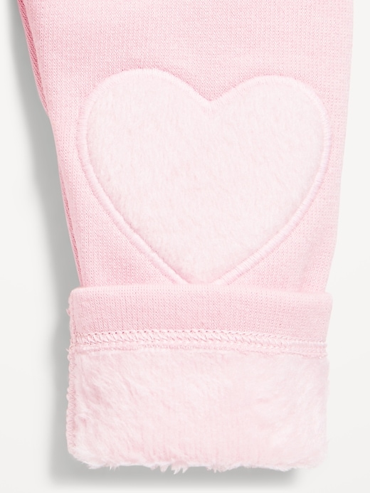 Image number 2 showing, Cozy-Lined Heart-Patch Leggings for Baby