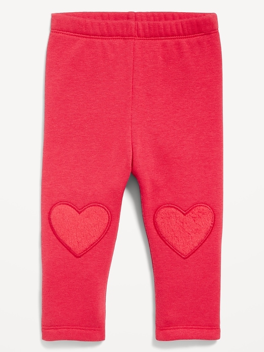 Image number 1 showing, Cozy-Lined Heart-Patch Leggings for Baby