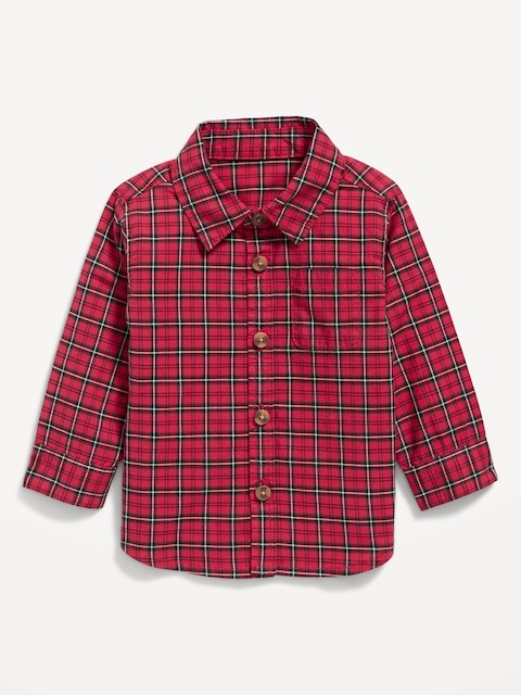 Chemise à carreaux à manches longues pour bébé