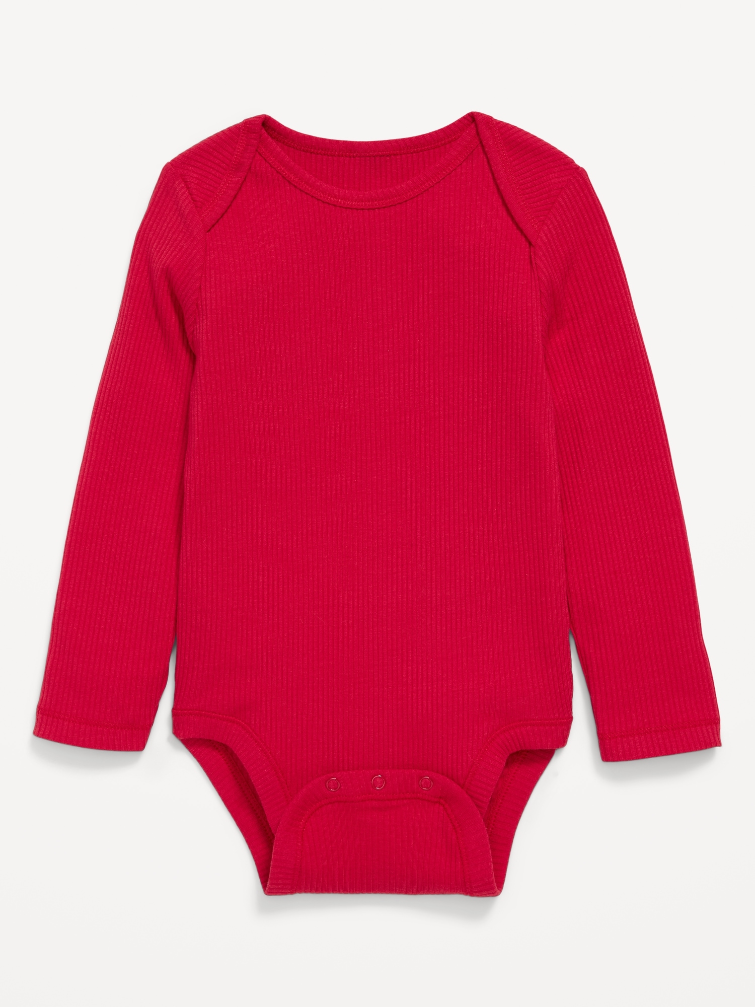 Long-Sleeve Ribbed Unisex Bodysuit for Baby