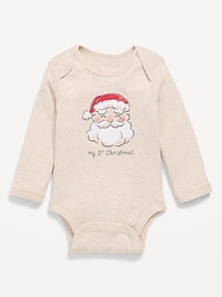 Image number 1 showing, Long-Sleeve Unisex Graphic Bodysuit for Baby