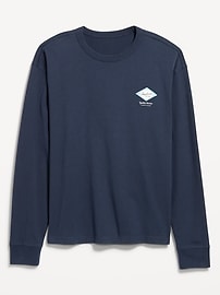 Image number 1 showing, Heavyweight Crew-Neck Graphic Cropped T-Shirt