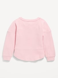 Image number 3 showing, CozePlush Oversized Thermal-Knit Henley Top for Girls