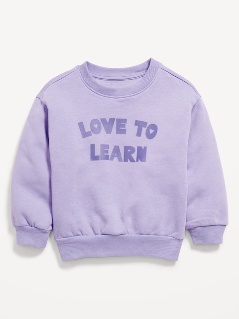 Long-Sleeve Graphic Sweatshirt for Toddler Girls - Clary Sage