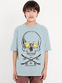 L'image numéro 1 présente T-shirt surdimensionné à imprimé Smiley World™ pour garçon