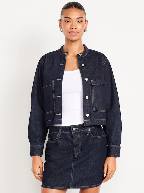 Veste courte en denim