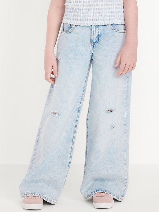 View large product image 1 of 5. Mid-Rise Super Baggy Wide-Leg Jeans for Girls