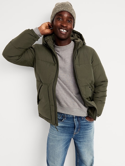Image number 3 showing, Water-Resistant Hooded Puffer Jacket
