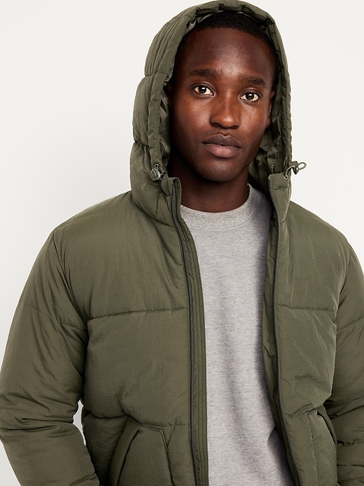 Image number 4 showing, Water-Resistant Hooded Puffer Jacket