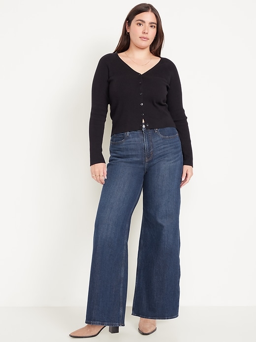 Image number 4 showing, Extra High-Waisted Super Wide-Leg Jeans