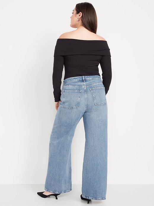 Image number 7 showing, Extra High-Waisted Super Wide-Leg Jeans