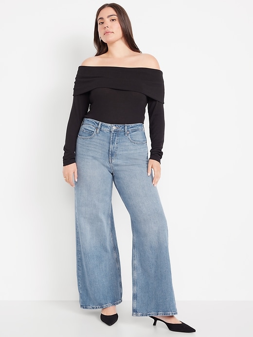 Image number 6 showing, Extra High-Waisted Super Wide-Leg Jeans
