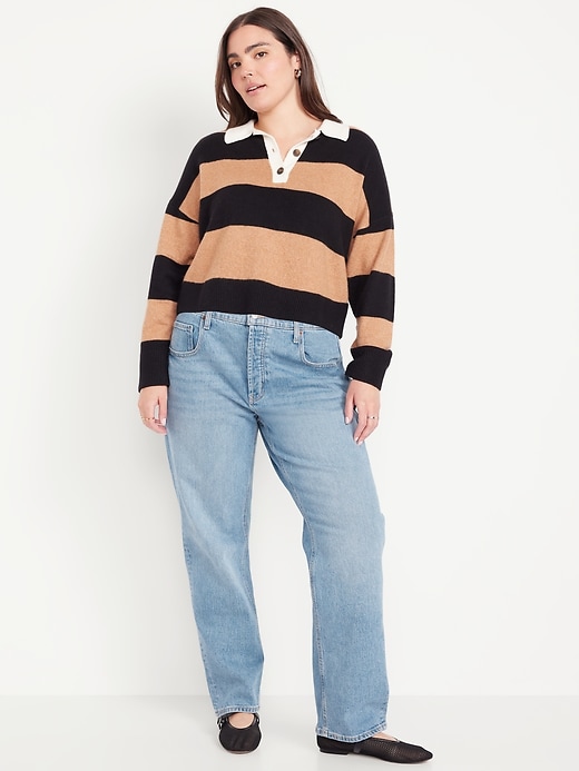 Image number 6 showing, Mid-Rise Slouchy Straight Jeans