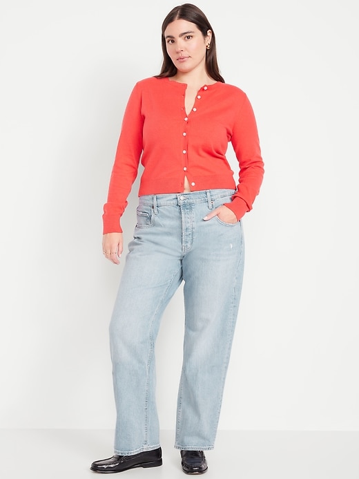 Image number 6 showing, Mid-Rise Slouchy Straight Jeans