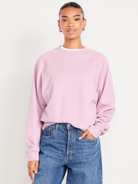 SoComfy Oversized Raglan Sweatshirt - Dahlia