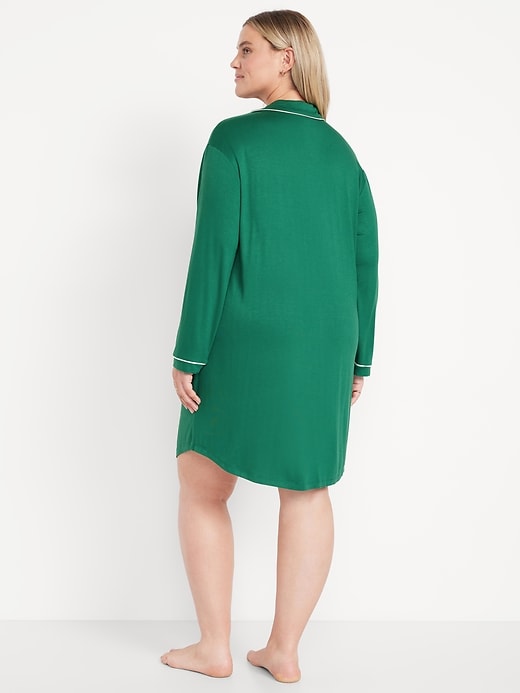 Image number 8 showing, Long-Sleeve Knit Sleep Shirt
