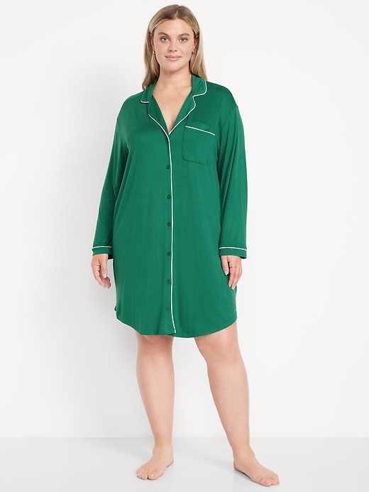 Image number 7 showing, Long-Sleeve Knit Sleep Shirt