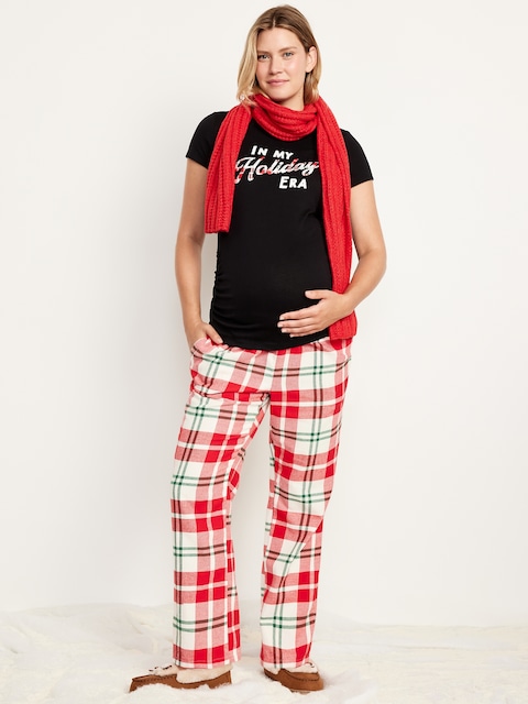 Maternity Plaid Flannel Pajama Pants