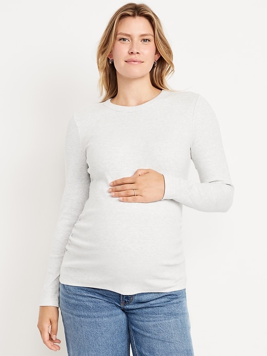 Image number 1 showing, Maternity Snug Crew-Neck T-Shirt