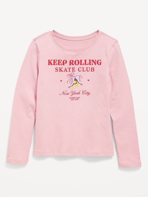 Image number 1 showing, Long-Sleeve Graphic T-Shirt for Girls