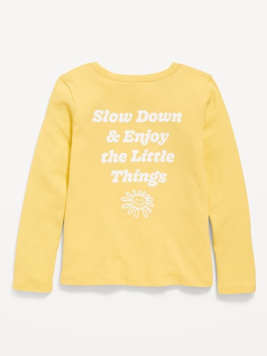 View large product image 2 of 2. Long-Sleeve Graphic T-Shirt for Girls
