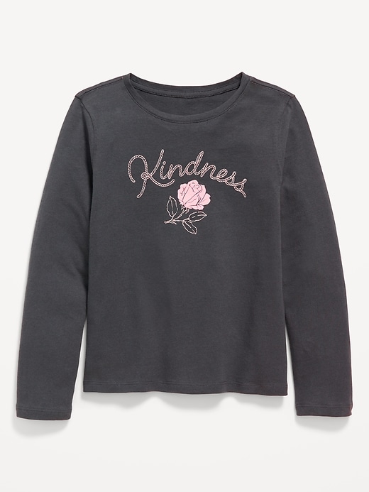 View large product image 1 of 1. Long-Sleeve Graphic T-Shirt for Girls