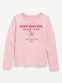 Image number 1 showing, Long-Sleeve Graphic T-Shirt for Girls