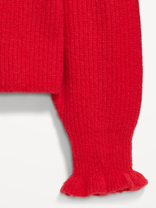 Image number 7 showing, Loose Crew-Neck Cropped Sweater