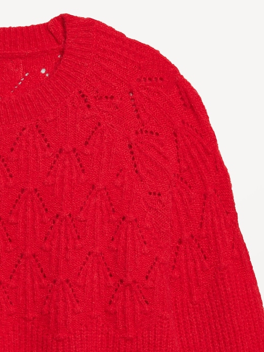 Image number 6 showing, Loose Crew-Neck Cropped Sweater