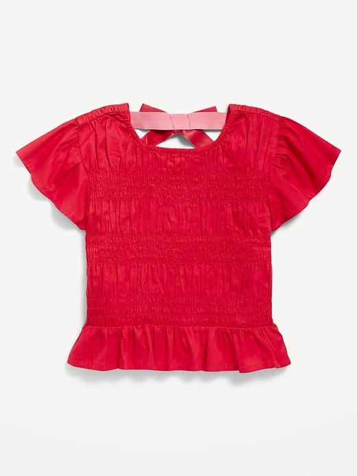 Image number 2 showing, Short-Sleeve Smocked Top for Girls