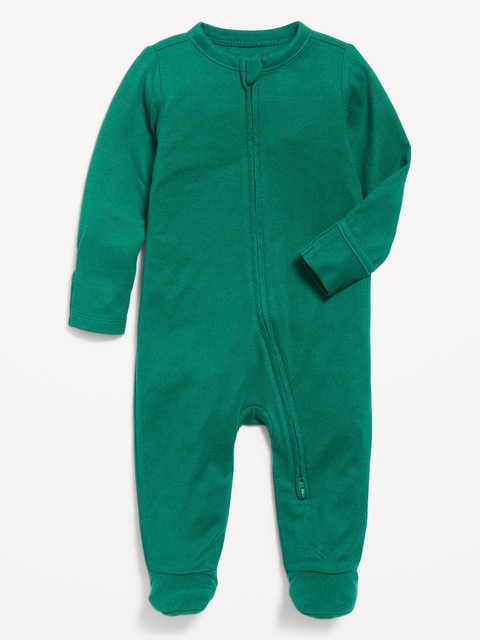 Une-pièce à pieds en tricot douillet Nuit ou jeu à glissière bidirectionnelle pour bébé - Botanique
