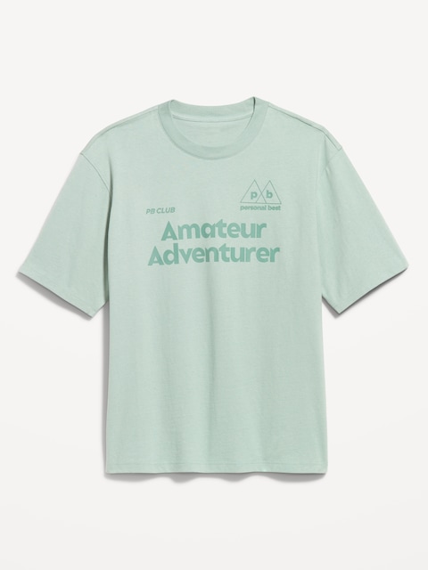 T-shirt ras du cou en tissu épais à imprimé